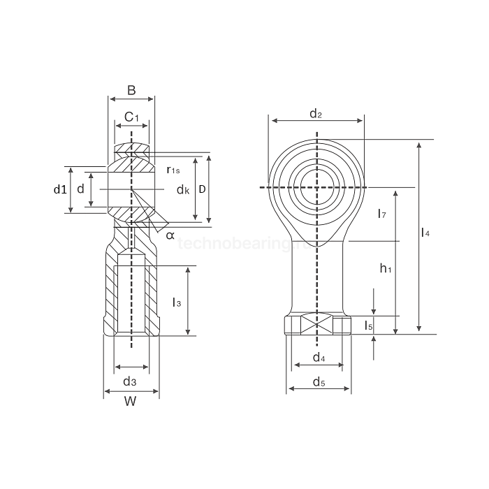 Шарнирный наконечник TSFL10 ISKRA