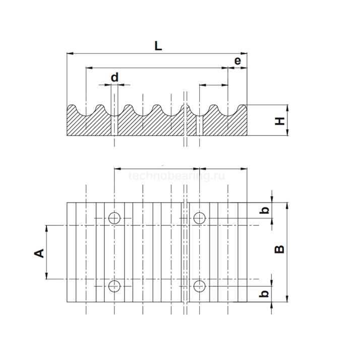Зажимная пластина для ремня 5M-30 CP5M30 ISKRA
