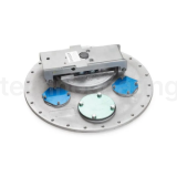 Крышка с люком для автоцистерны, c отверстием под датчик и клапан, алюминий, 500мм, TL500MC-AT TITAN LOCK