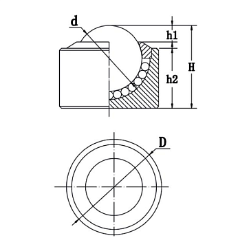 Шариковая опора KSM22BS/CS ISKRA