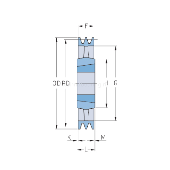 Шкив клиновой под втулку тапербуш SPA280-02 (PHP 2SPA280TB) SKF
