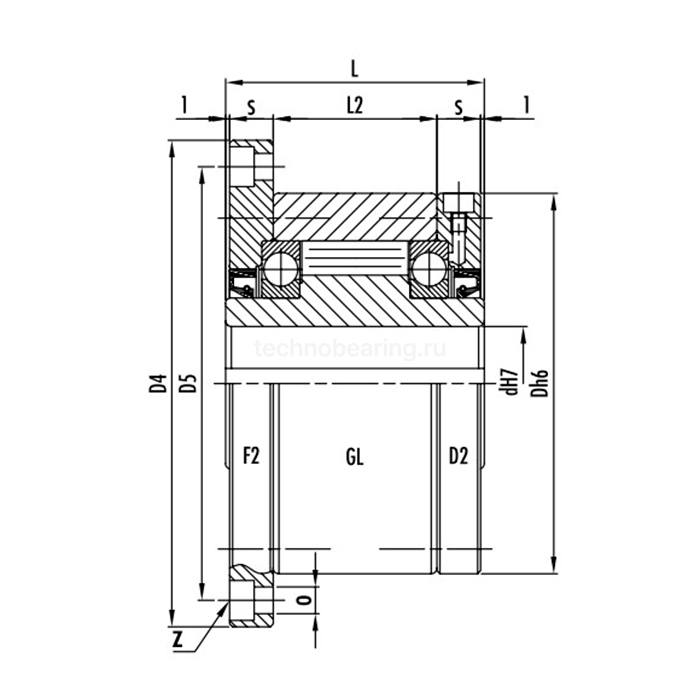 Фланец для обгонных муфт 60F2 (60F1) ISKRA