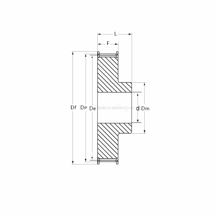 Шкив зубчатый под расточку 21-5M-09 (PHP 21-5M-09RSB) ISKRA — детальное фото 2