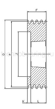 Шкив клиновой  под втулку тапербуш SPZ 71-02 TB (PHP 2SPZ71TB) Sati