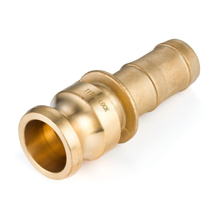 Камлок латунный тип E, ниппель с хвостовиком 3/4", TL75EBR TITAN LOCK