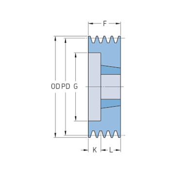 Шкив клиновой под втулку тапербуш PHP 2SPB132TB SKF