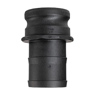 Камлок полипропиленовый тип E, ниппель с хвостовиком 4", TL400EPP TITAN LOCK