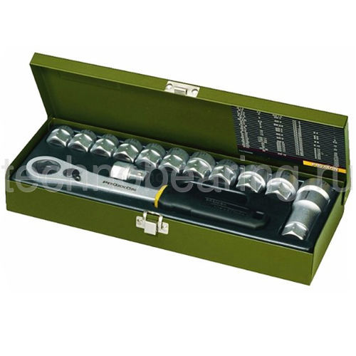 Набор с трещоткой из 14 позиций от 13 до 27 мм 23604 Proxxon