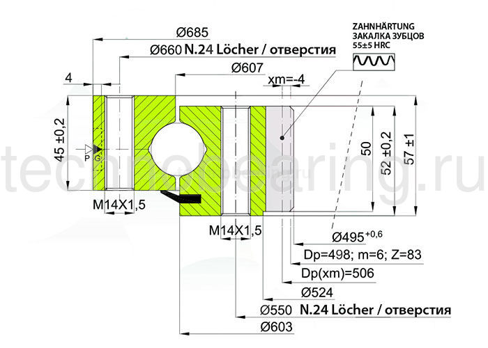 ОПУ стандартная серия с одним рядом шариков ZB1.200465200-1RPTN ISB — детальное фото 1