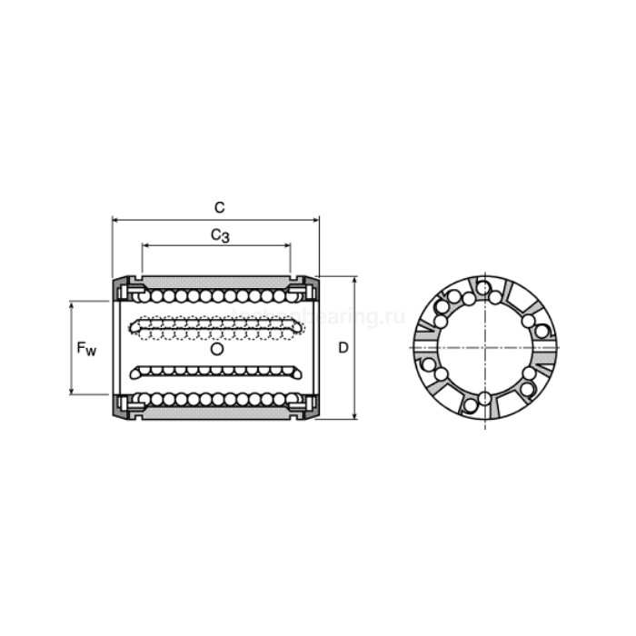 Подшипник LBCR30-2LS EWELLIX