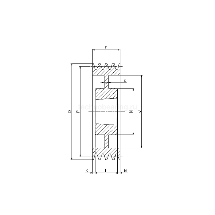 Шкив клиновой  под втулку тапербуш SPZ315-06 TB (PHP 6SPZ315TB) Sati