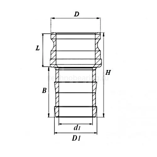 Камлок алюминиевый тип E серия "EcoLine", ниппель с хвостовиком 3/4", TL75EAL-EL TITAN LOCK