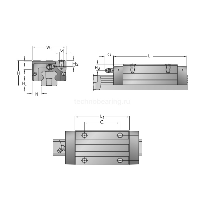 Каретка LLTHC 30 LR T1 P5 (SLC 30 P1 N) SKF — детальное фото 1