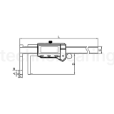 Штангенциркуль цифровой IP67 для внутренних канавок 10-150мм/0,01мм, 2570-5105 Dasqua