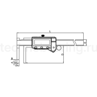 Штангенциркуль цифровой IP67 для внутренних канавок 10-150мм/0,01мм, 2570-5105 Dasqua