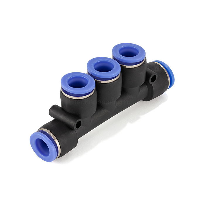 Фитинг-разветвитель цанговый пневматический, 12 мм, пластик, тип PK, TLP-PK12 TITAN LOCK