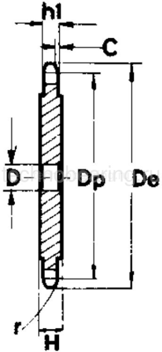 Звездочка без ступицы под расточку для цепи: 10B-1, Z=51, 5/8" x 3/8" CS10051 (PHS 10B-1A51) Sati