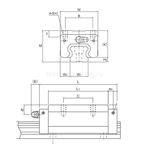 Каретка SHS30LR1SS THK