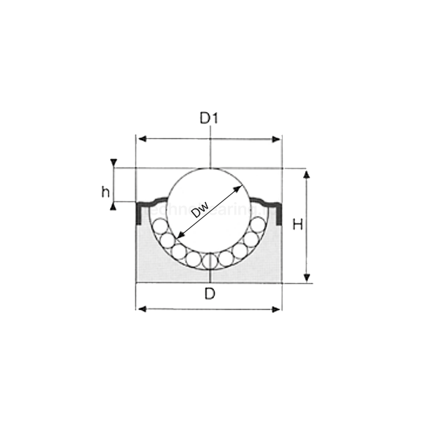 Шариковая опора SP8B-D(SP8PL/CS) ISKRA