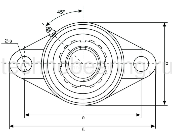 Подшипниковый узел UKFL205 ISB