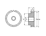 Зубчатая шестерня со ступицей d=21(паз), M=4, Z=21 PM31021d19p ISKRA