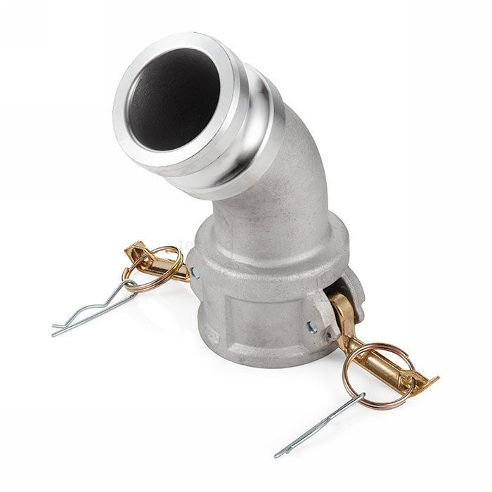 Камлок алюминиевый тип DА (переходник 45° розетка 2" х ниппель 2"), TL200DAAL45 TITAN LOCK