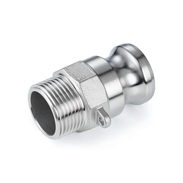 Камлок нержавеющий тип F ниппель, наруж. резьба BSP 2 1/2", AISI316, TL250FSS316 TITAN LOCK