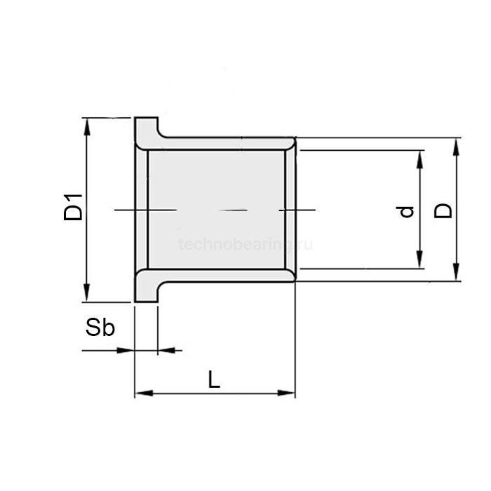 Втулка скольжения с фланцем BNZF142025312 (PBMF142012) ISKRA