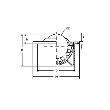 Шариковая опора SP15L-B(CY-15HBS/CS) ISKRA