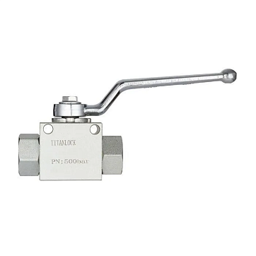 Гидравлический шаровой кран, 1/4", типа ВР-ВР, с креп. отв., сталь TLHYDV1/4F TITAN LOCK