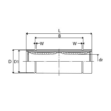 Линейный подшипник LM40-L-UU ISKRA