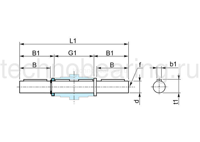 Сплошной двухсторонний выходной вал AD090 Sati