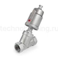 Седельный клапан наклонный, нерж. 304 с пневмоприводом (нерж.), DN32 TL32CPAVS TITAN LOCK