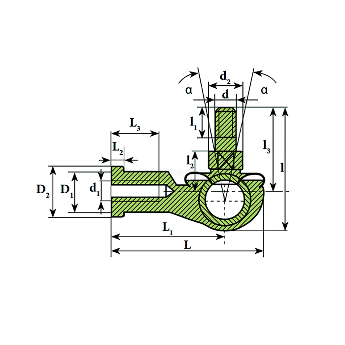 Шарнирный наконечник SQL8CRS ISKRA