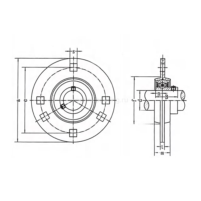 Подшипниковый узел BPF7-SB FKD