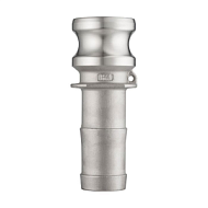 Камлок нержавеющий тип E, ниппель с хвостовиком 1", AISI304, TL100ESS TITAN LOCK