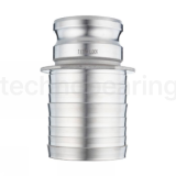 Камлок алюминиевый тип E, 3", ниппель с хвостовиком под рукав 4", TL3040EAL TITAN LOCK