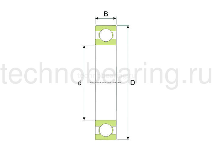 Подшипник 6001POMGLASS (пласт., стекл шар.) ISB
