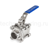 Трехсоставной шаровый кран из нержавеющей стали (AISI 304) типа "сварка-сварка", 0,75in, TL75TPBVSS-WD TITAN LOCK