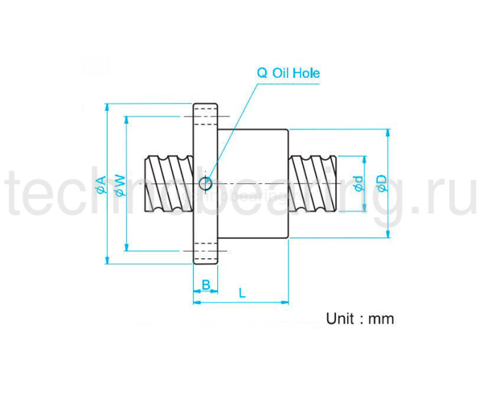 Гайка ШВП SFU2005 TECHNIX