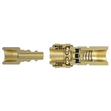 1/2in, БРС серия D, ISO 6150 B, розетка, внутр.резьба, латунь TL4DF-B TITAN LOCK