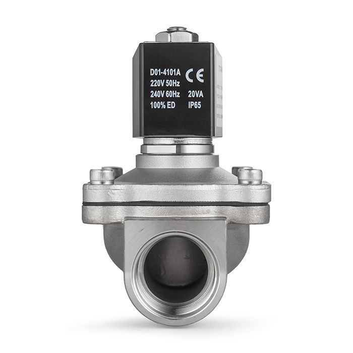 Соленоидный клапан нормально-закрытый, прямого действия, 220В, PN10, Нерж.304/FKM, DN40, TLSC40/10FK1S TITAN LOCK