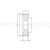 Шкив клиновой под втулку тапербуш SPB150-04 (PHP 4SPB150TB) SKF