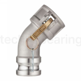 Камлок алюминиевый тип DА (переходник 45° розетка 4" х ниппель 4"), TL400DAAL45 TITAN LOCK