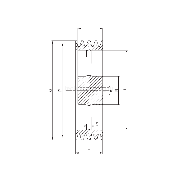 Шкив под расточку клиновой SPB 400-4 (PHP 4SPB400RSB) Sati