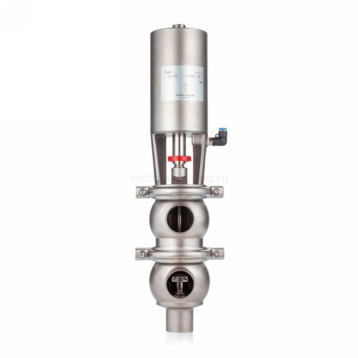 Односедельный клапан распред. с пневмоприводом, нерж. под приварку, DN50, тип 21, TL50ODVP-21-WD TITAN LOCK