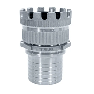 Соединение TankWagen, комплект (муфта MK б/рукоятки + штуцер под рукав), нерж. сталь, TLMKS100SS TITAN LOCK