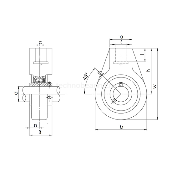 Подшипниковый узел UCHA204 TECHNIX