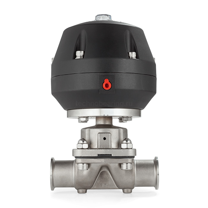 Мембранный клапан нерж.316 типа clamp, с пневмоприводом (полипроп.), DN50 DIN TL50DVCL-PP TITAN LOCK