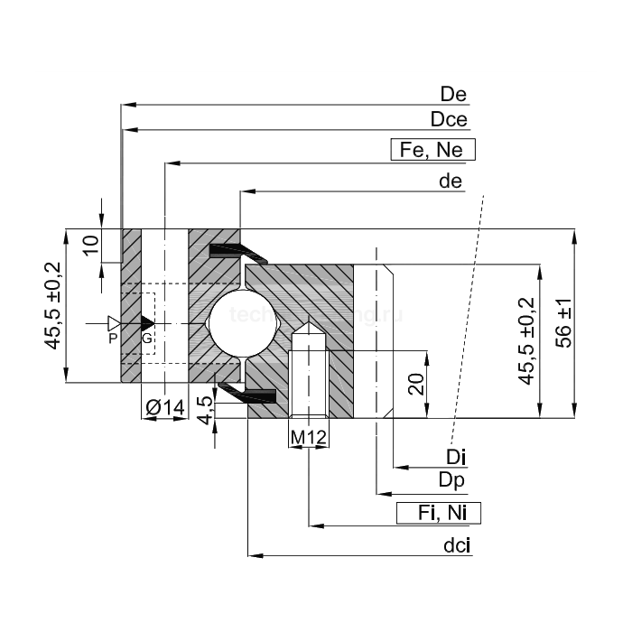 ОПУ стандартная серия с одним рядом шариков ZB1.20.0644.201-2SPTN ISB — детальное фото 1